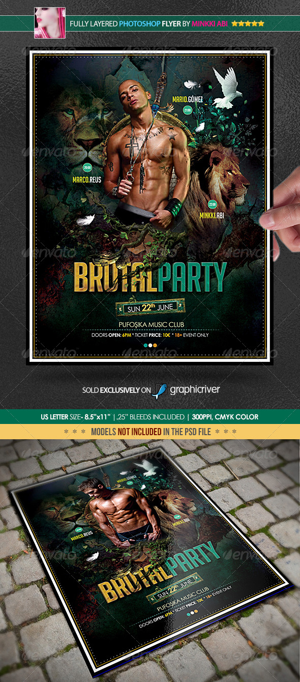 Brutal Party Poster/Flyer - Events Flyers