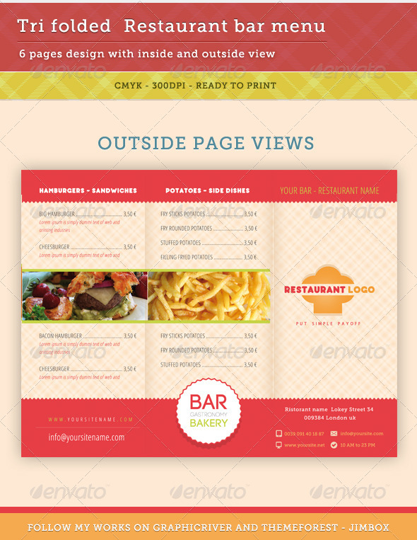 Bar, Restaurant Menu V2 by ElegantCreative GraphicRiver