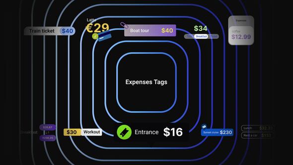 Expenses Tags Titles template preview
