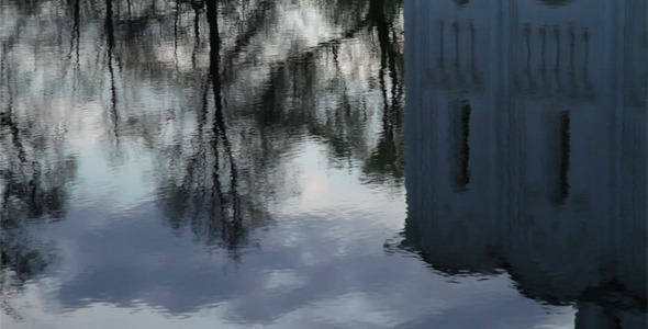 Russian Church Reflecting in Water