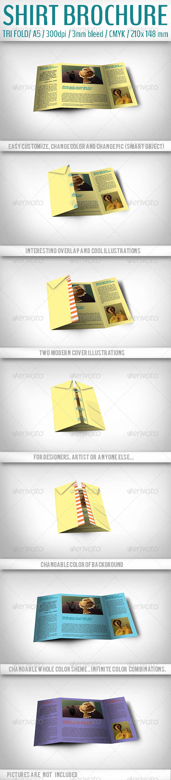 Trifold Shirt Brochure - Brochures Print Templates