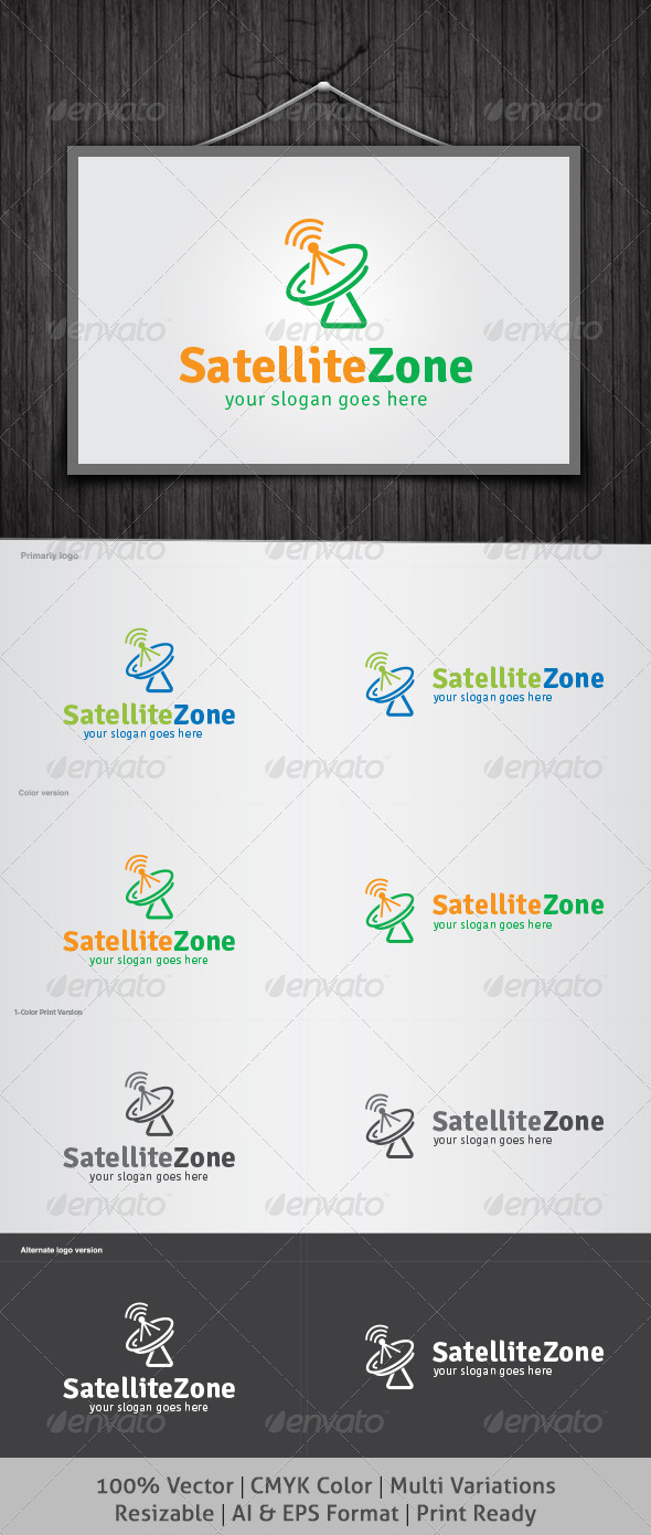 Satellite Zone Logo - Objects Logo Templates