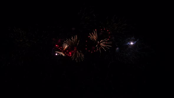 Abstract Colourful Fireworks on Night Sky New Year and Christmas Eve Celebration 2022 High Quality alt