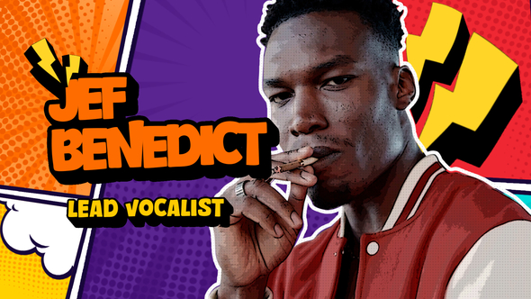 Comic Style Freeze Frame Intro Video Displays template preview