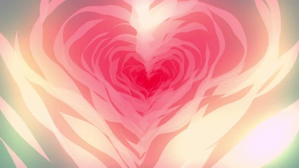 Valentine Background With Blooming Rose Heart alt