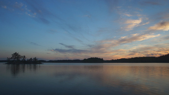 Sunset On Finish Lake