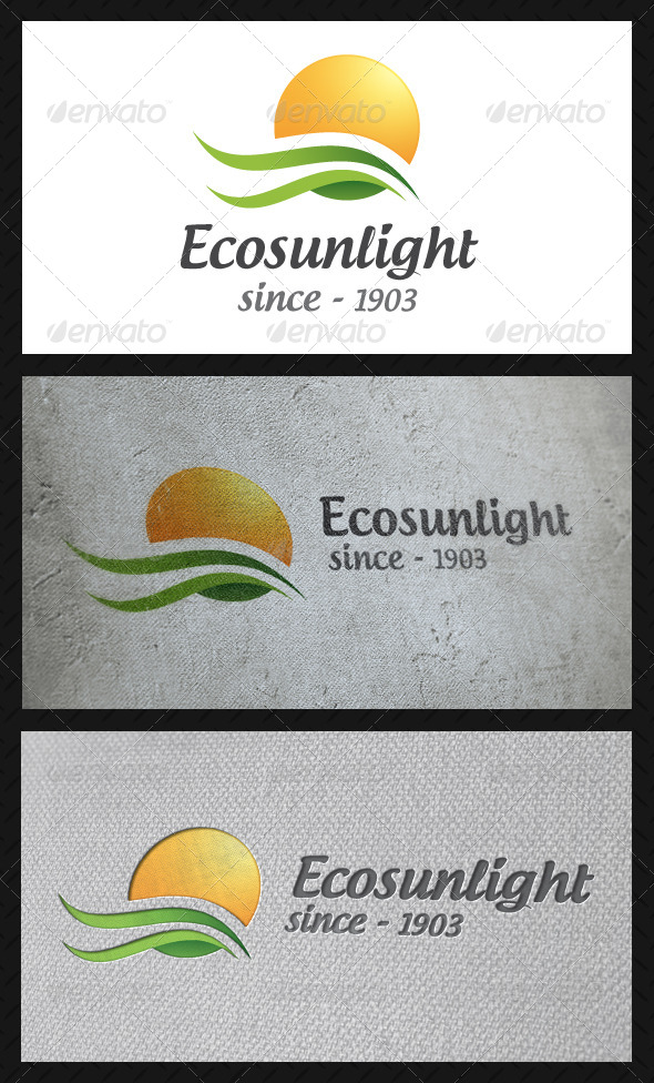 Eco Sun Logo Template - Nature Logo Templates