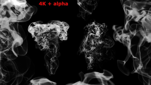 4K Smoke Rising Tendrils