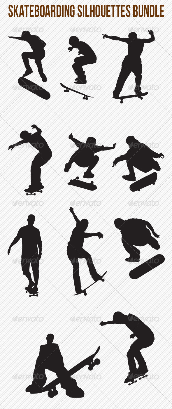 Skateboarding Silhouettes Bundle - Sports/Activity Conceptual
