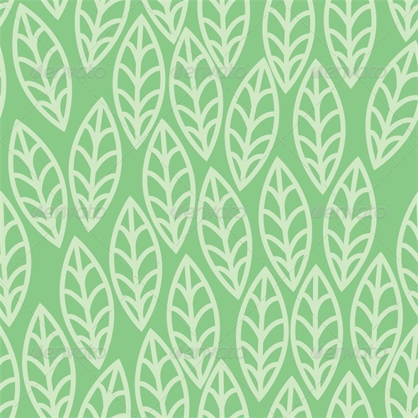 Seamless Background with Green Leaves - Flowers & Plants Nature