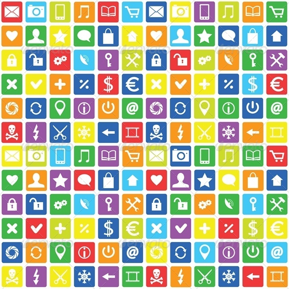 Seamless Background with Icon - Communications Technology