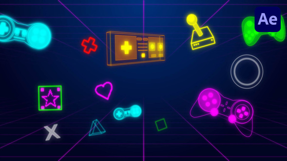 Gaming Icon Loopable Overlay Video Displays template preview