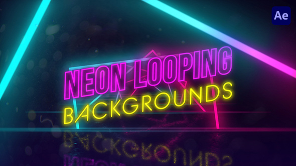 Neon Looping Tunnel Backgrounds Elements template preview