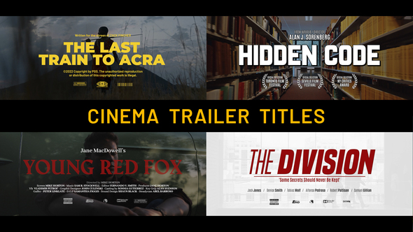 Cinema Trailer Titles | After Effects Titles template preview