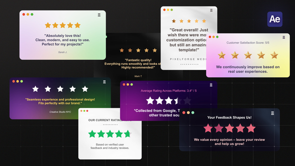 Rating & Reviews Infographics template preview
