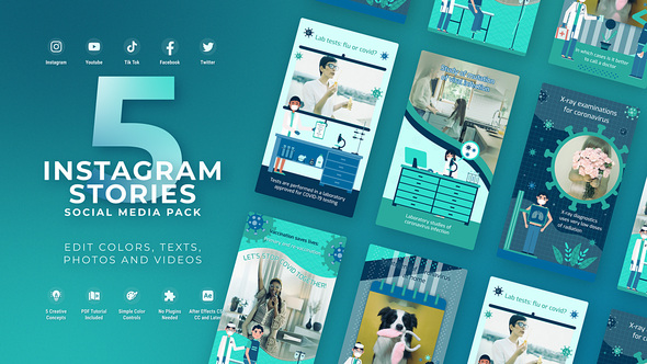 Medical and Healthcare Promo Covid 19 HMPV Vertical Intro Video Displays template preview