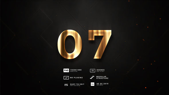 Aspect Countdown 10in1 Style Luxe Backgronds Elements template preview