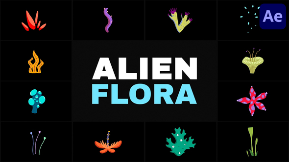Alien Flora for After Effects Elements template preview