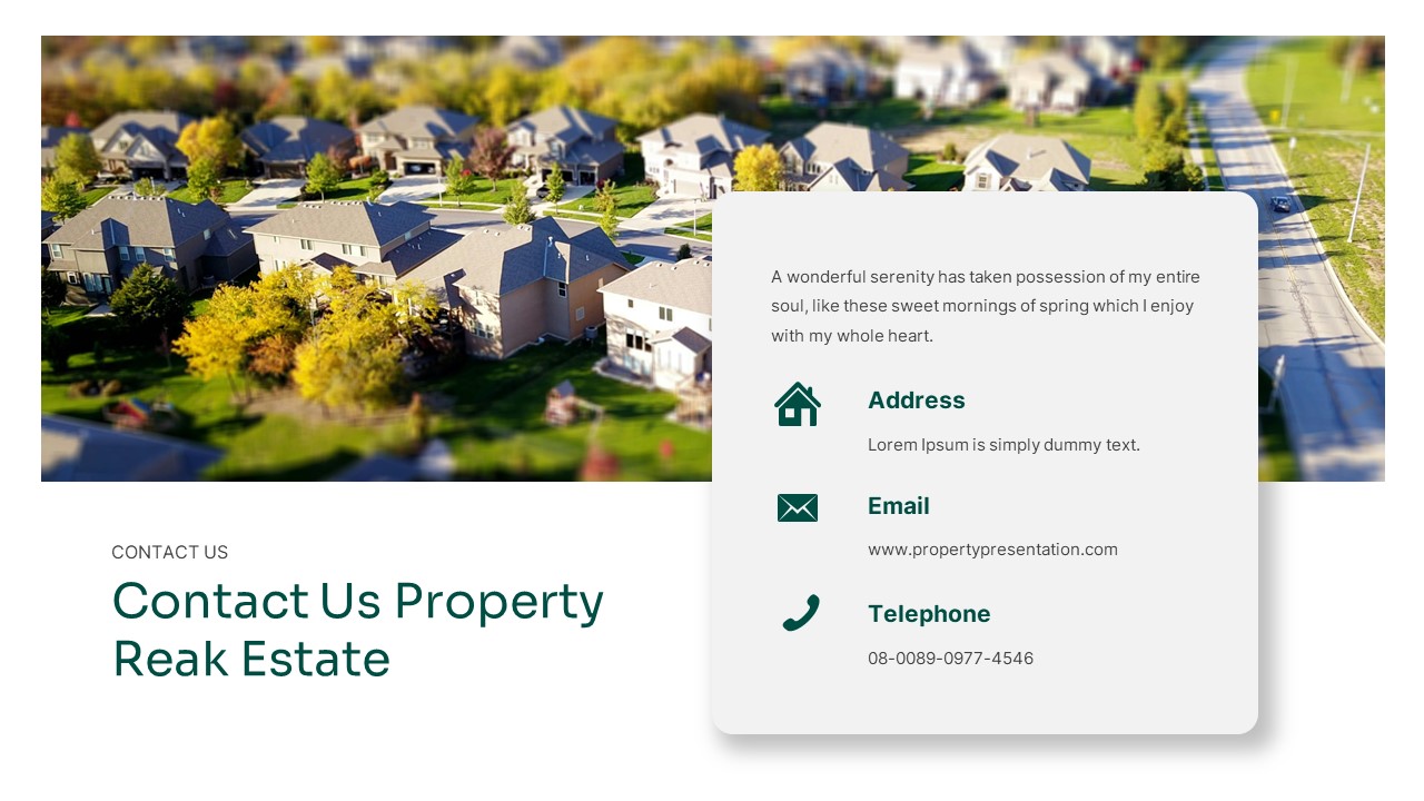 Property - Real Estate PowerPoint Template, Presentation Templates