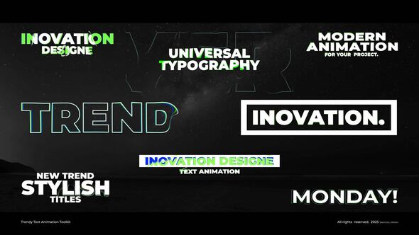 Trendy Text Animation Toolkit | After Effects Titles template preview