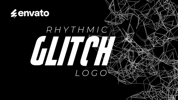 Rhythmic Glitch Logo Titles template preview