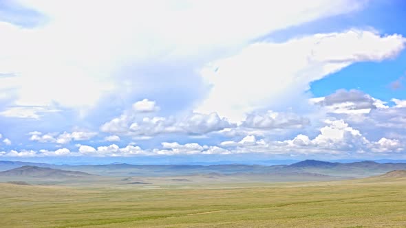 Сlouds Over Hills in North Mongolia