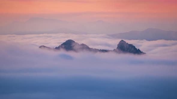 4K Timelapse of Phu Chi Fa at sunrise, Chiang Rai Province, Thailand  alt
