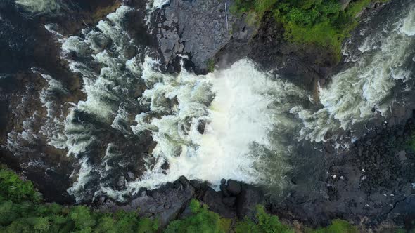 Ristafallet Waterfall in the Western Part of Jamtland alt