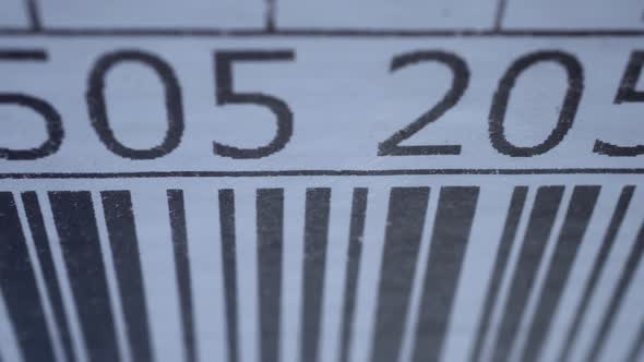 Barcode With Numbers On Paper