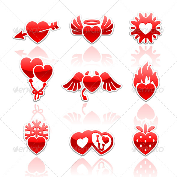 Set Icons of Valentine's Day - Seasons/Holidays Conceptual