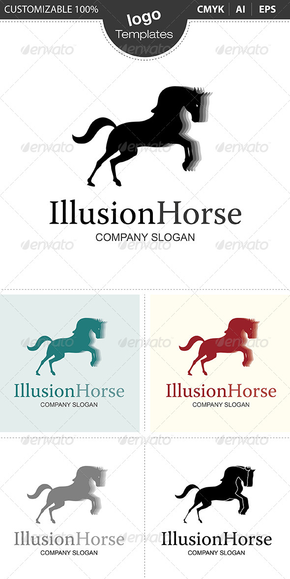 IllusionHorse Logo - Animals Logo Templates
