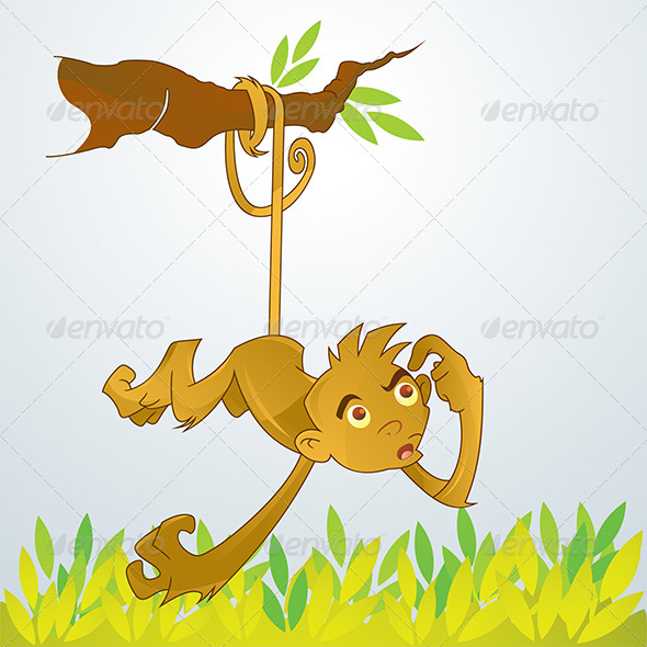 Thinking Monkey - Animals Characters
