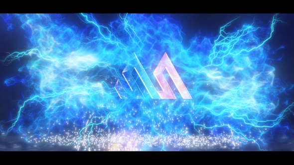 Electric Flash Lightning Sparks Explosion Logo Logo Stings template preview