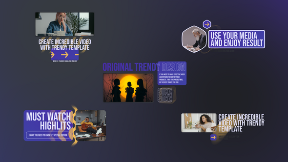 Clean & Simple Lower Thirds Titles template preview