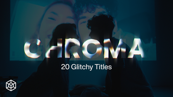 Chroma - 20 Glitchy Titles Titles template preview