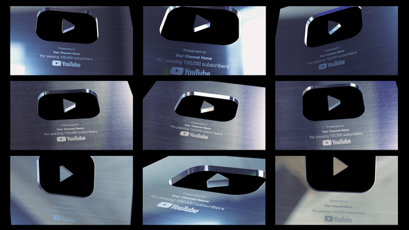 Youtube Silver Button Elements template preview