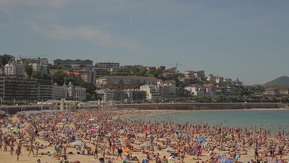 Crowds Of Tourists On Holidays