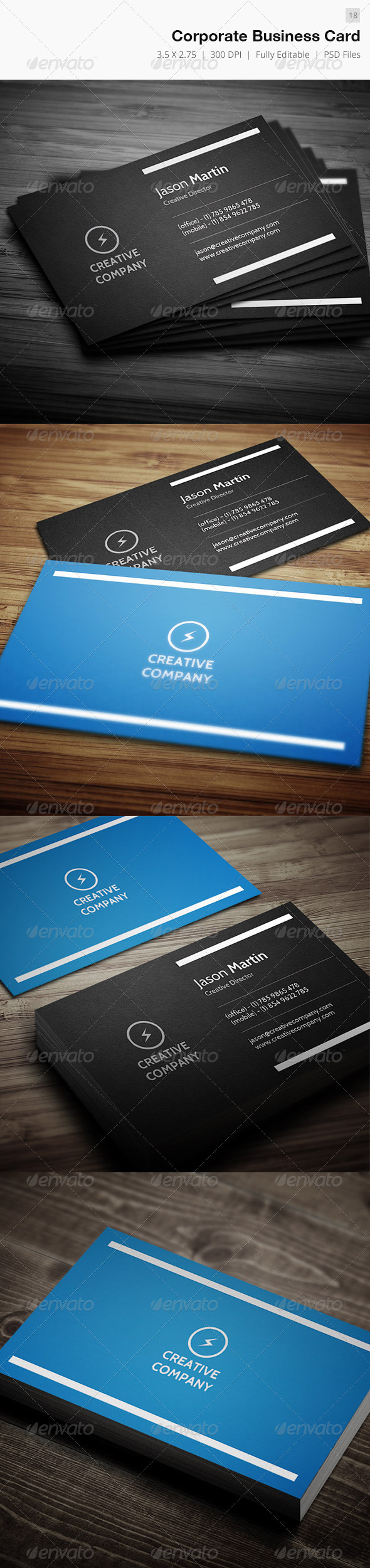 Minimal Corporate Business Card - 18 - Corporate Business Cards