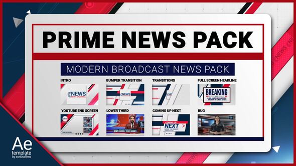 Prime News Pack broadcast-packages template preview