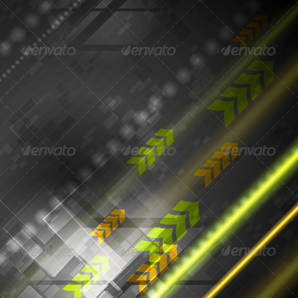 Bright Hi-Tech Vector Background - Web Technology