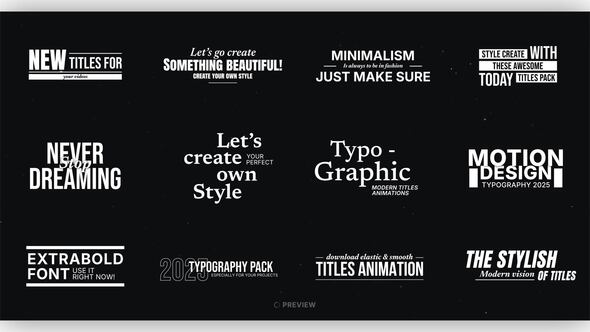Unique Text Titles | After Effects Titles template preview