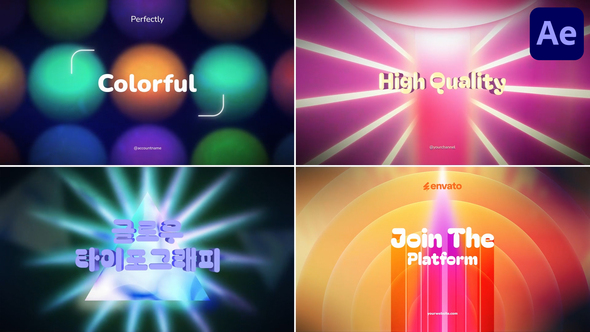 Gradient Typography | After Effects Titles template preview