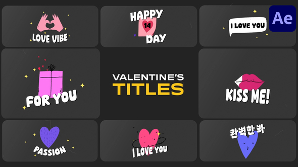Valentines Titles | After Effects Titles template preview