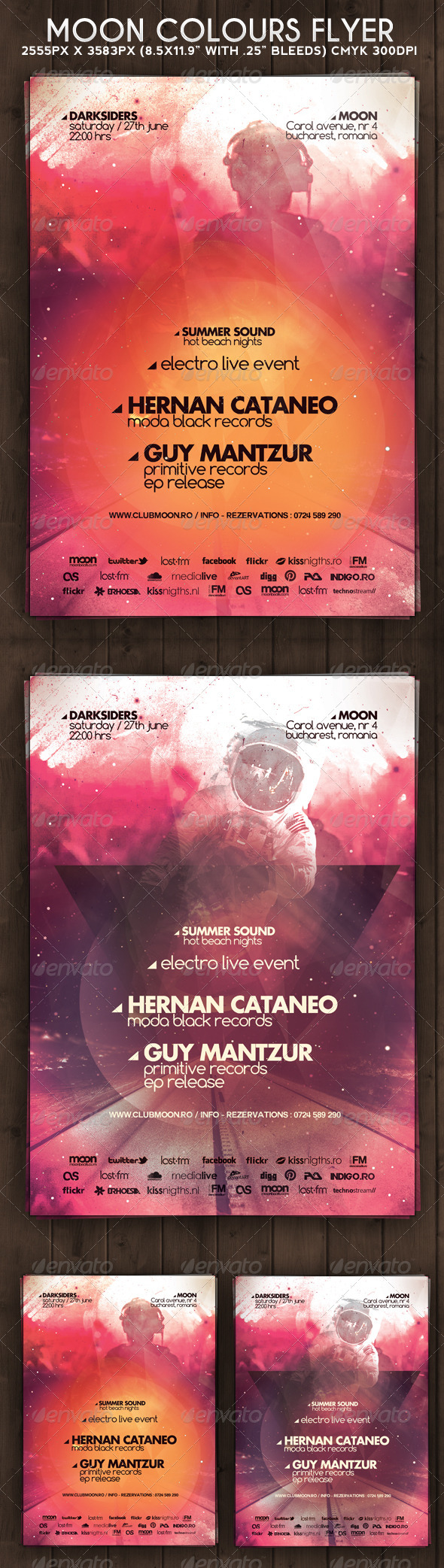 Moon Colours Flyer - Clubs & Parties Events