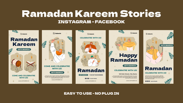 Ramadan Instagram Stories Openers template preview