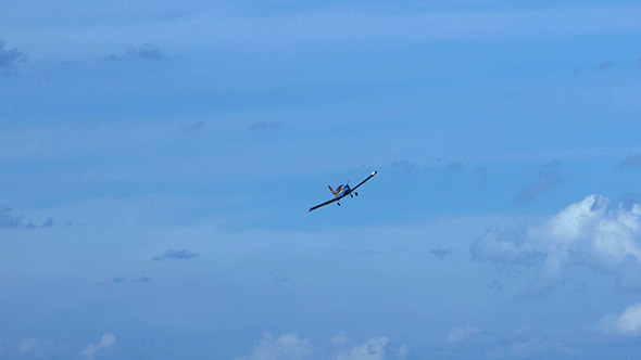Airplane on Blue Sky 2