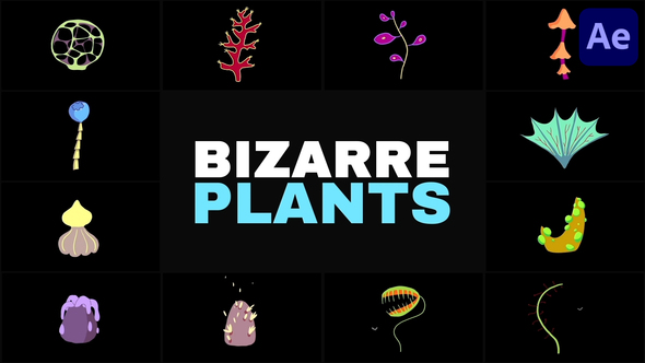 Bizarre Plants | After Effects Elements template preview