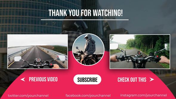 Youtube End Screen broadcast-packages template preview