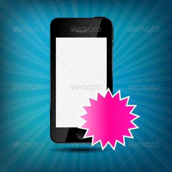 Abstract Mobile Phone Vector Illustration - Computers Technology