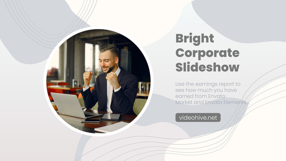 Bright Corporate Slideshow Video Displays template preview